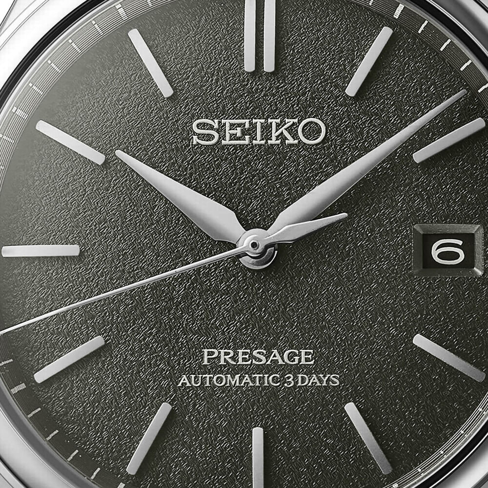 Seiko Presage Classic Series 'Sensaicha' 40mm Green Dial Steel Bracelet Watch image number 1