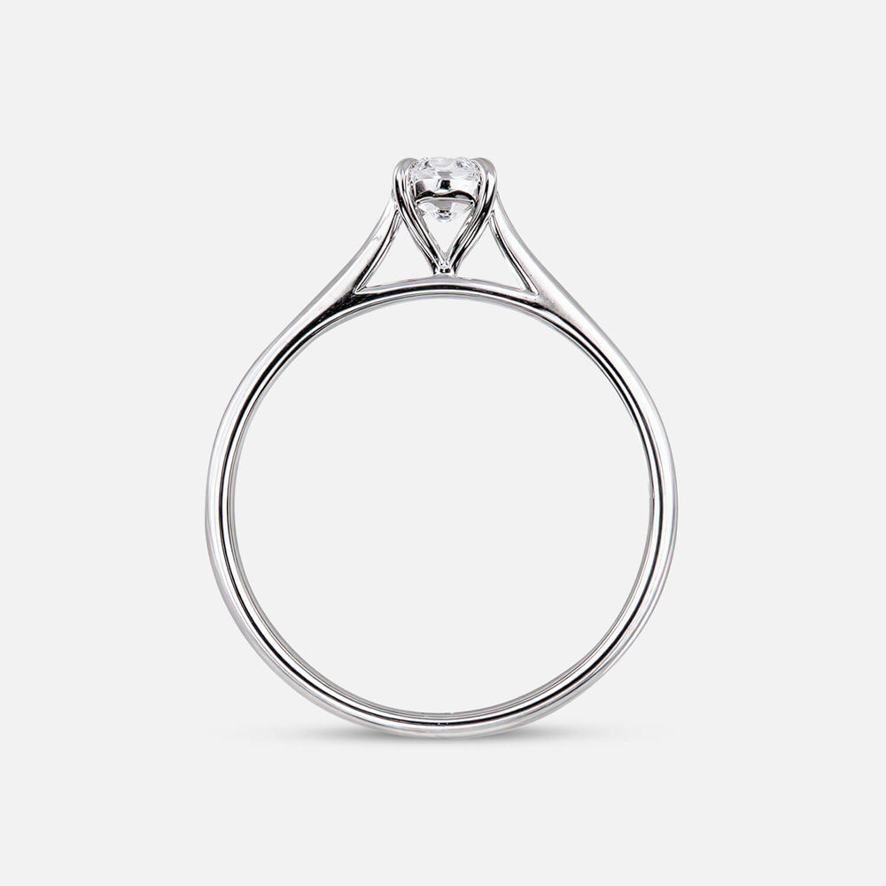 Classic Platinum 0.50ct Oval Diamond Solitaire Ring