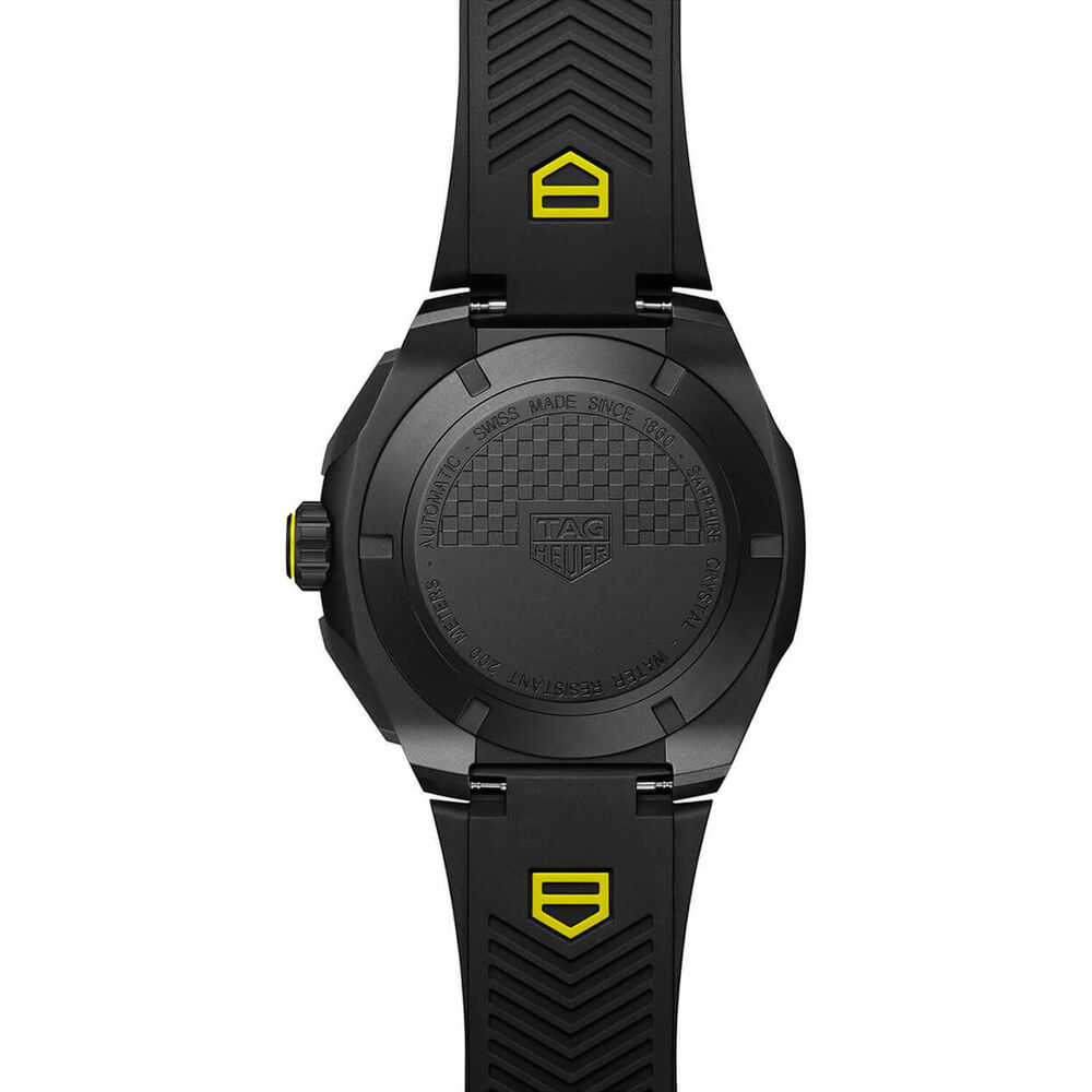 TAG Heuer Formula 1 Chronograph 44mm Black & Yellow Dial Black Rubber Strap Watch image number 4