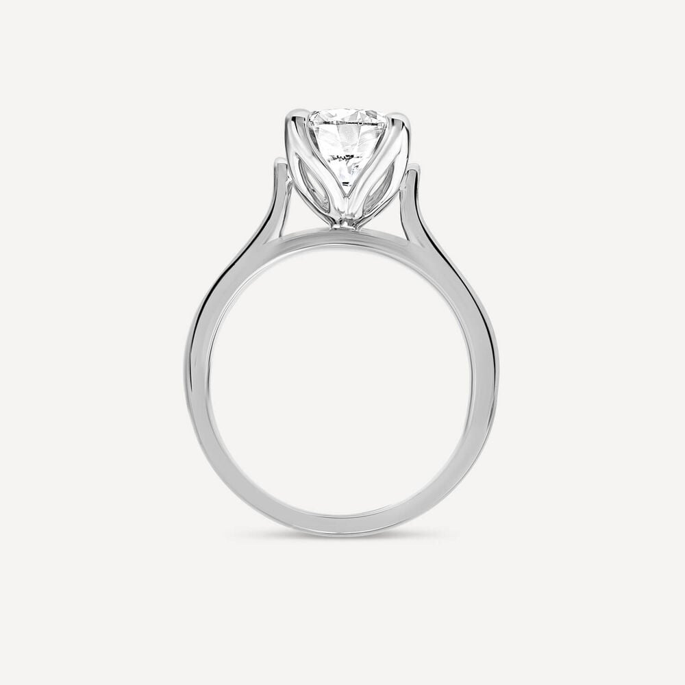Born Platinum Lab Grown 2ct Round Solitaire Diamond Ring image number 3