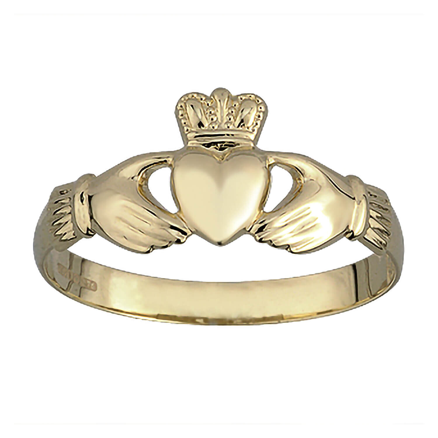 Mens 9ct store gold claddagh ring