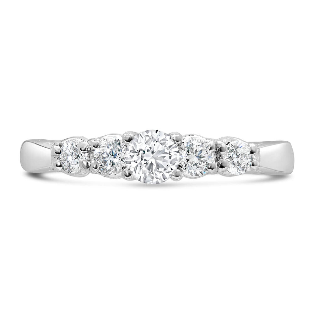 Northern Star 18ct White Gold 0.50ct Diamond Gradual Five Stone Ring image number 1