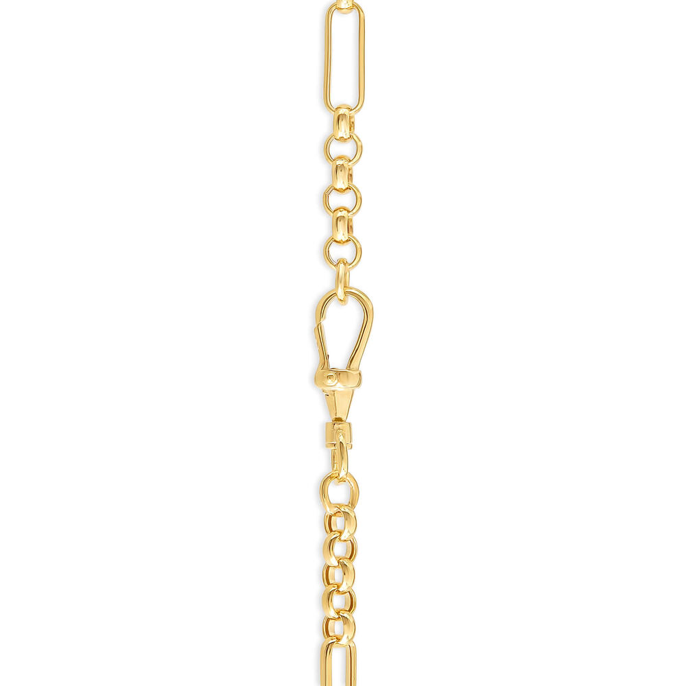 9ct Yellow Gold Belcher Albert T-Bar Necklet image number 2