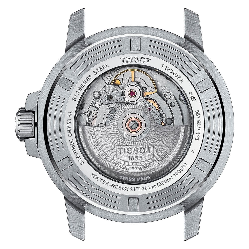 Tissot Seastar Powermatic 80 43mm Blue Dial Steel Case Bracelet Watch