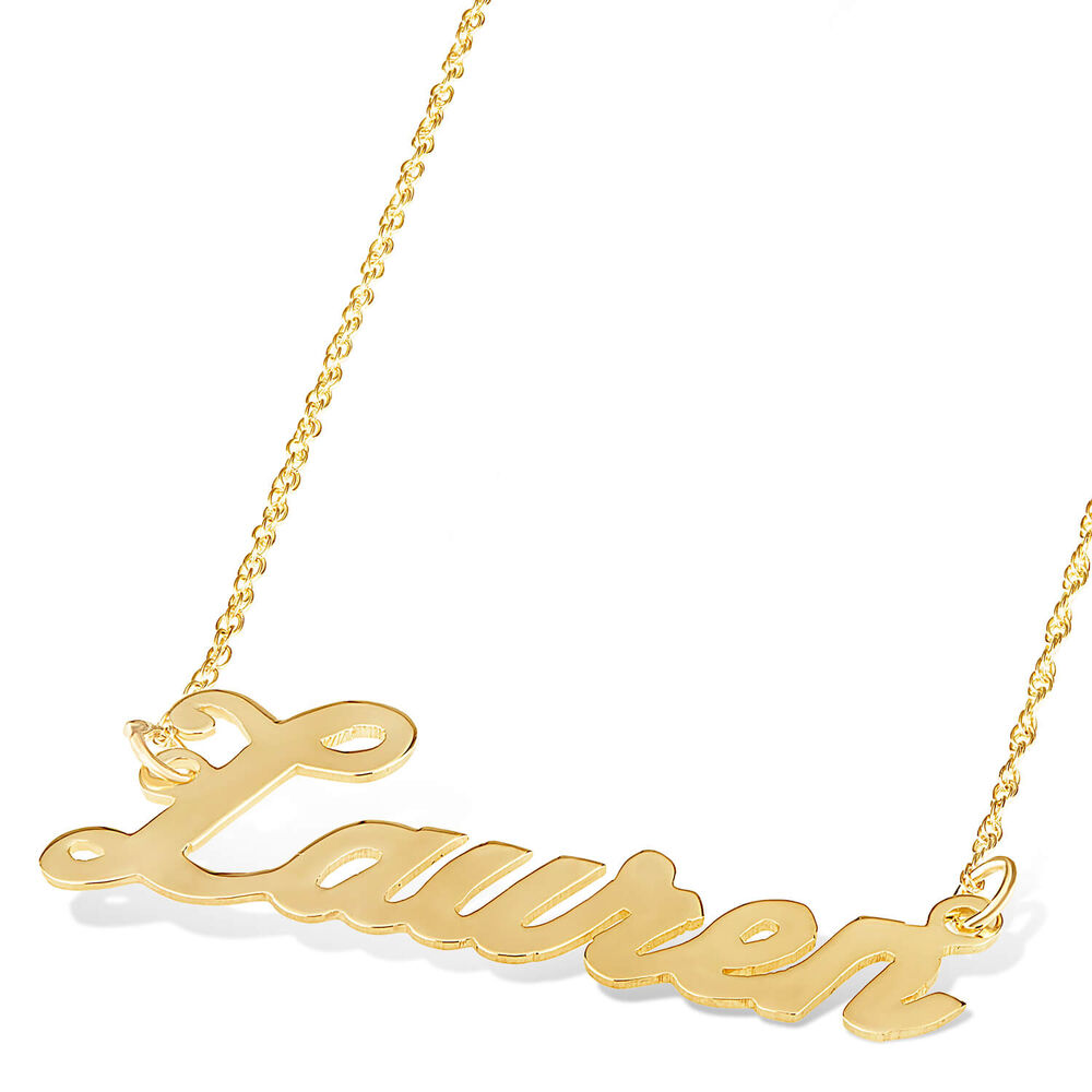 9ct Yellow Gold Personalised Name Necklace (up to 6 letters) (Special Order) image number 6