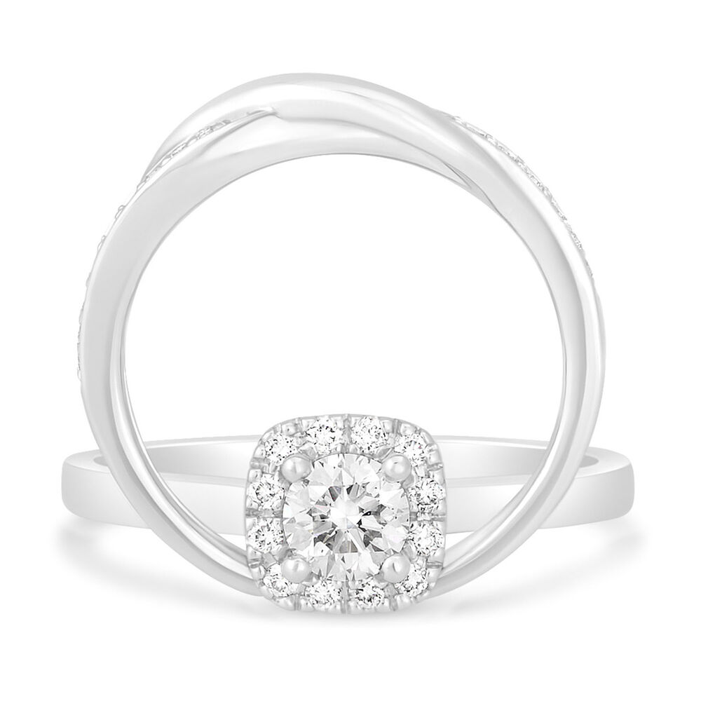 9ct White Gold 0.11ct Diamond 1.42mm Wedding Ring image number 4