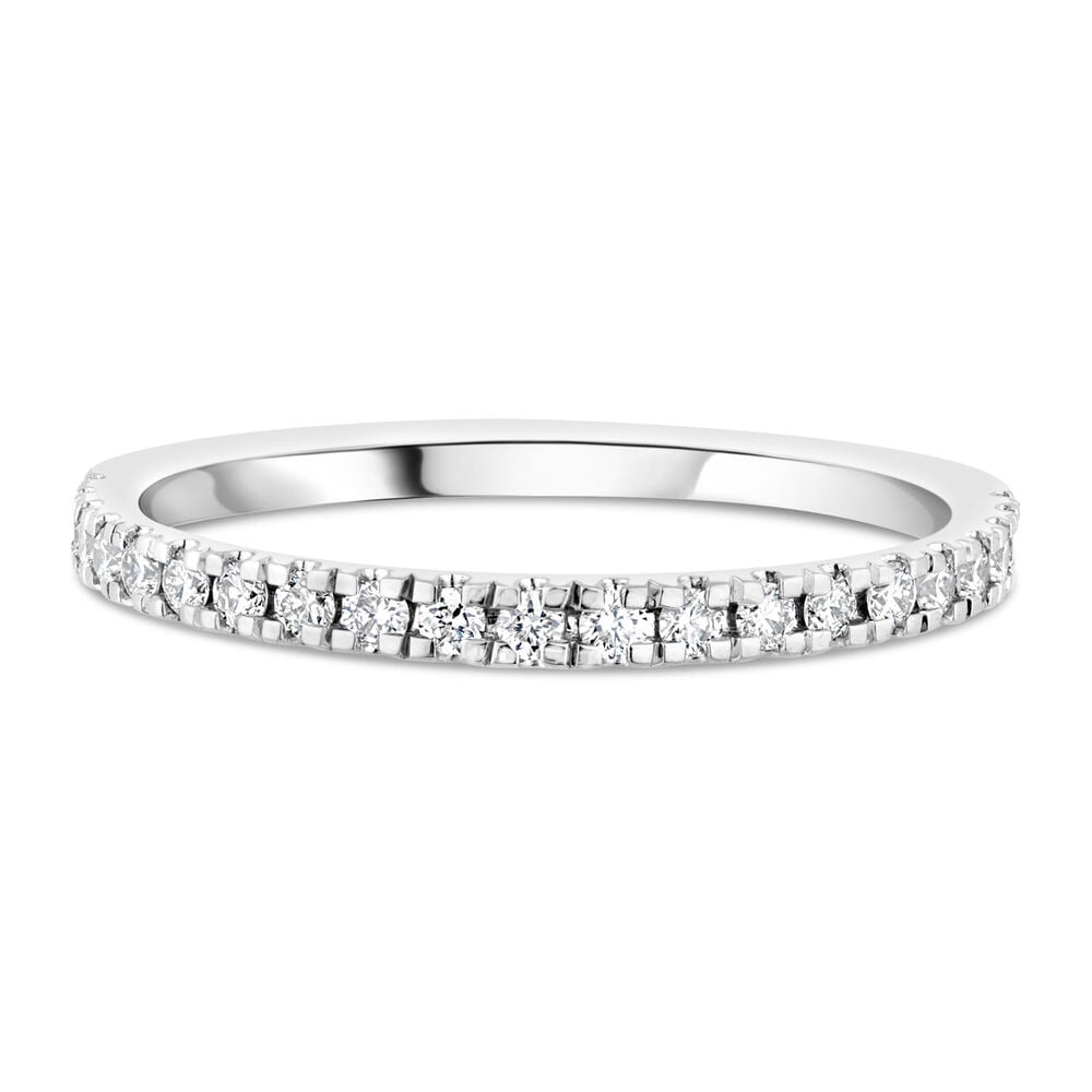 18ct White Gold 0.25ct Diamond Claw-Set Eternity Ring image number 4