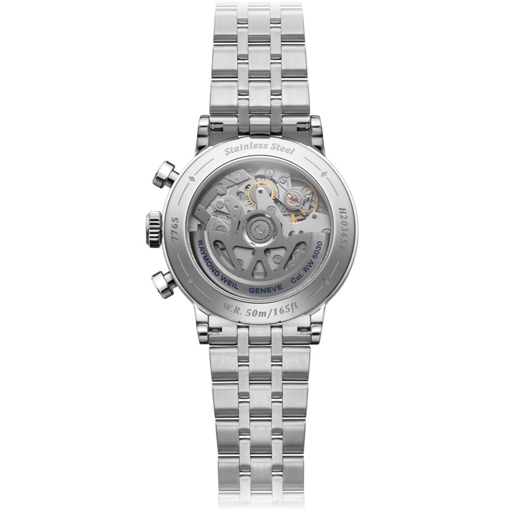 Raymond Weil Millesime Automatic Chronograph 39.5mm Midnight Blue Dial Steel Bracelet Watch