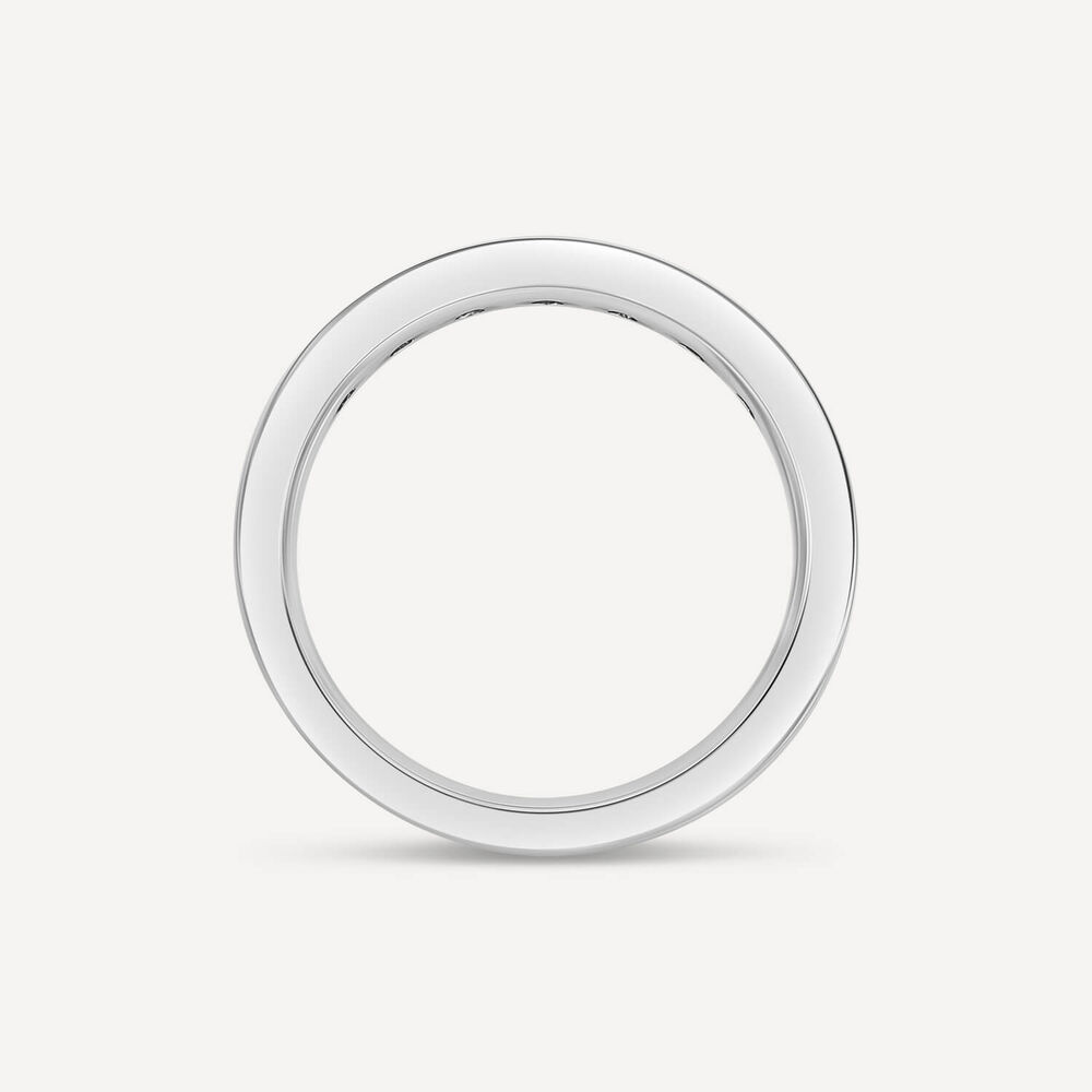 Platinum 3.5mm 0.67ct Diamond Pave Set Wedding Ring image number 3