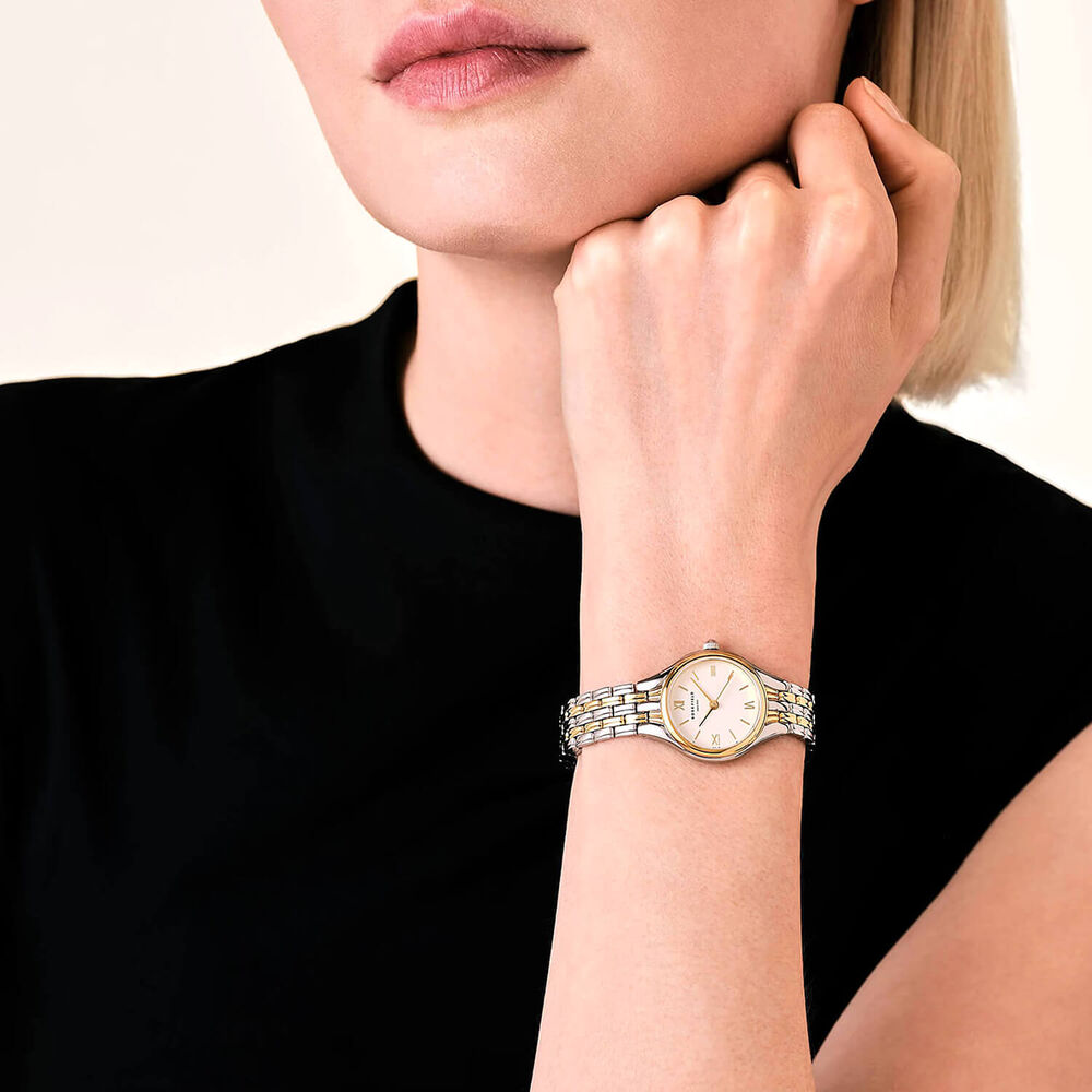 Rosefield Muse 26mm White Dial Two Tone Stainless Steel Bracelet Watch