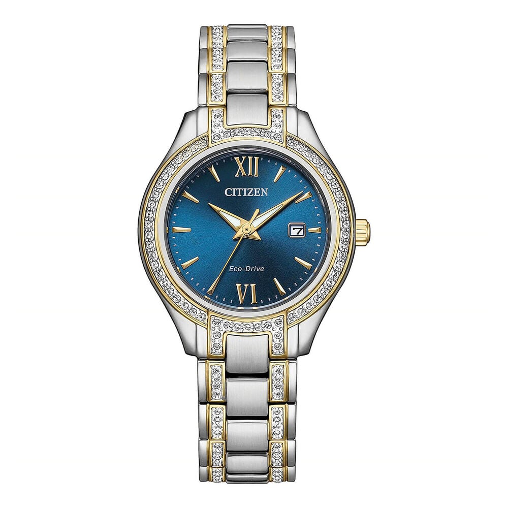 Citizen Silhouette 30mm Diamond Blue Dial Two-Tone Bracelet Watch