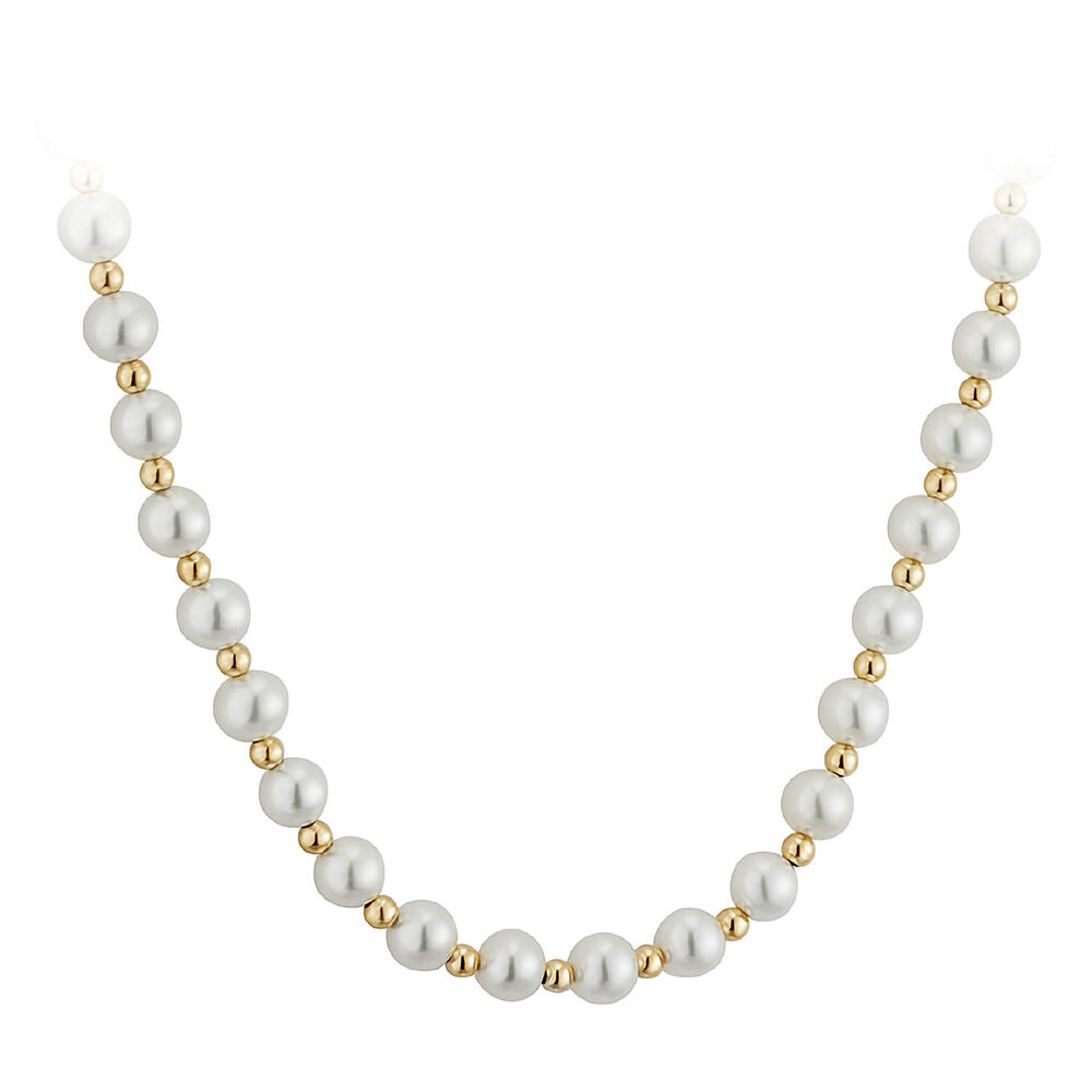 9ct Gold 6mm Cultured Pearl Necklet image number 0