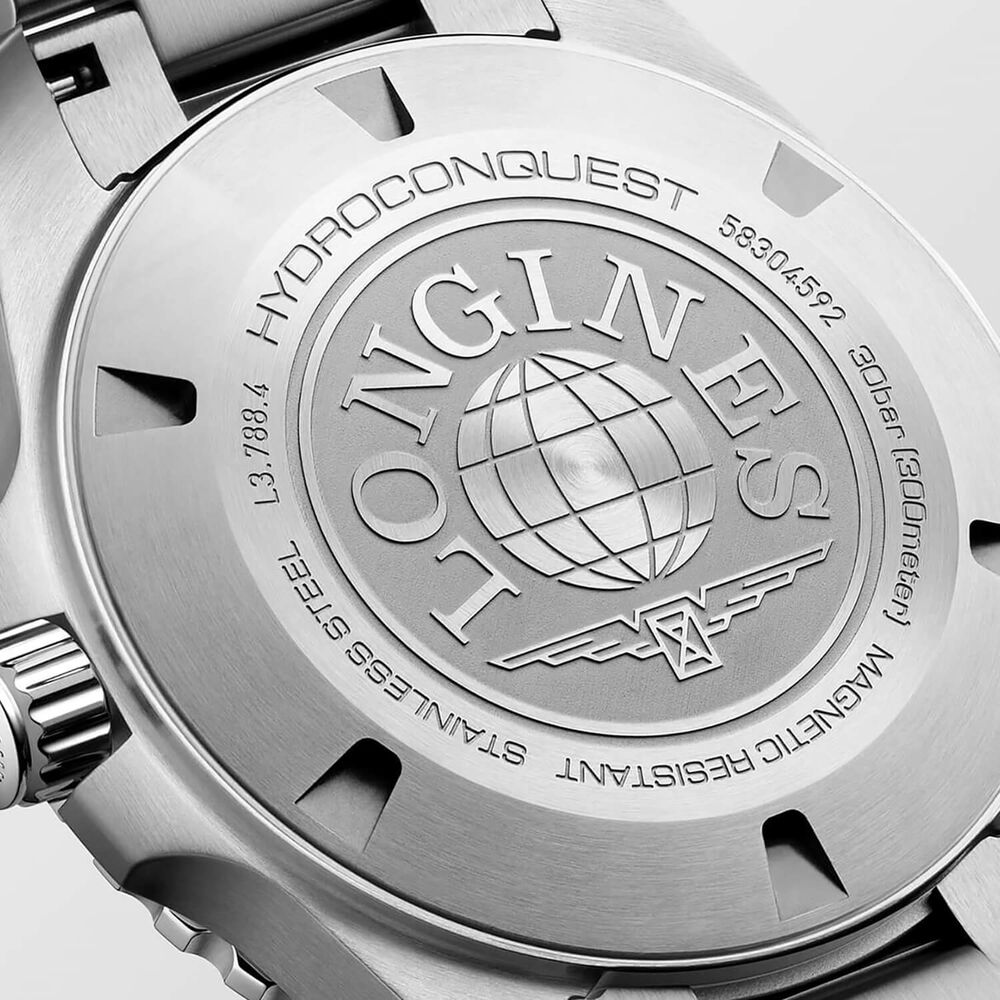 Longines HydroConquest 42mm Black Dial & Bezel Steel Bracelet Watch
