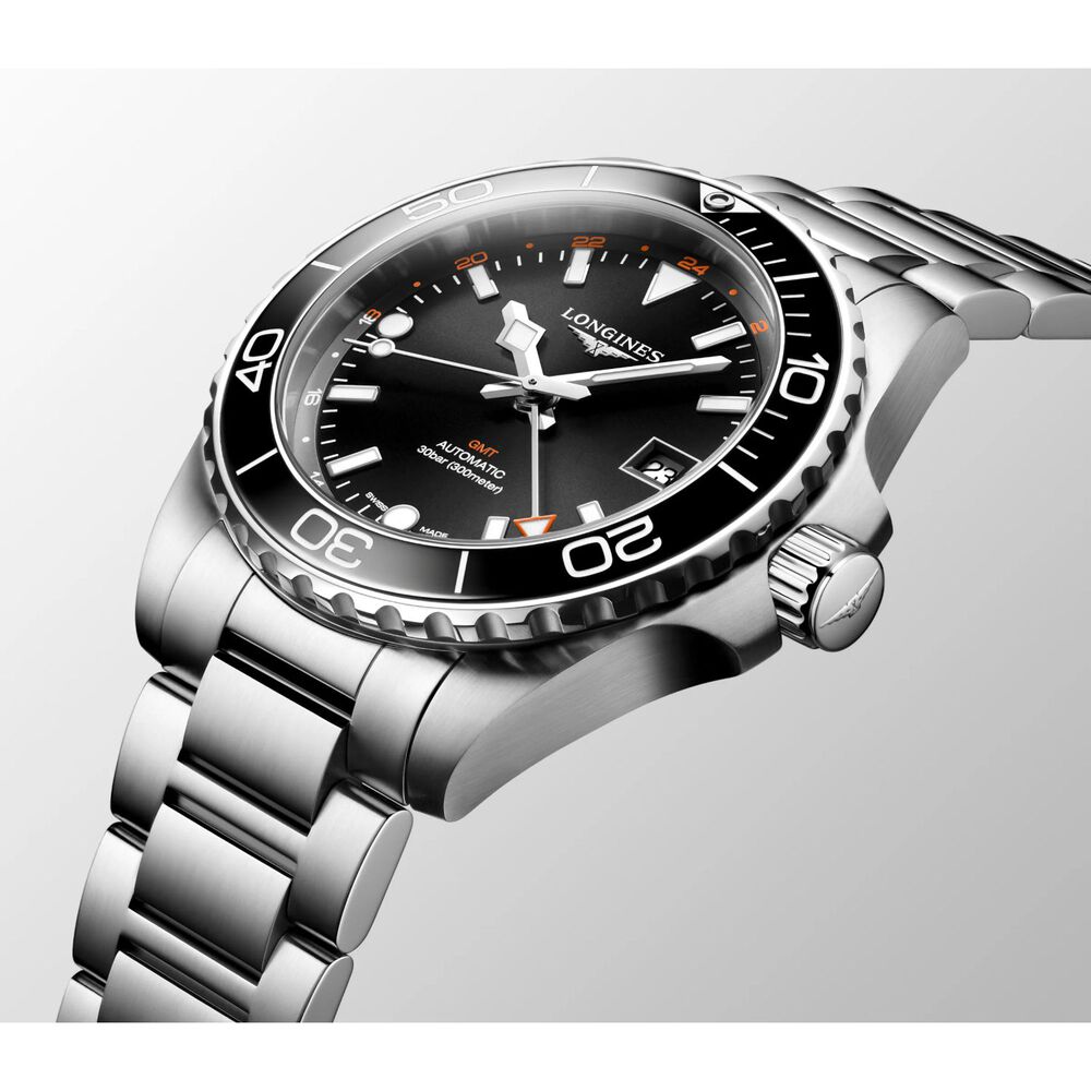 Longines Hydroconquest 41mm Sunray Black Dial Stainless Steel & Ceramic Case Watch