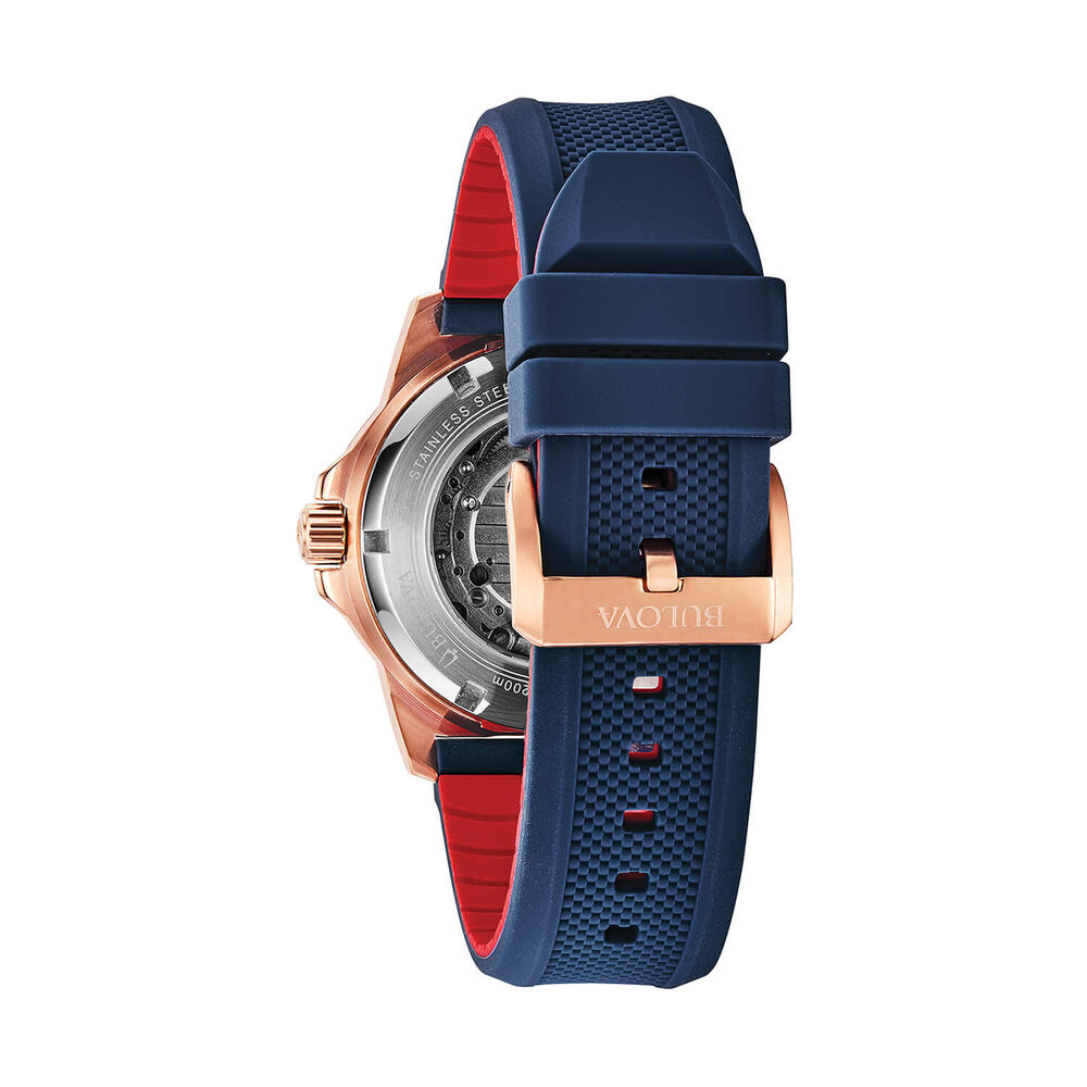 Bulova Marine Star 45mm Automatic Blue Dial Blue Strap Watch
