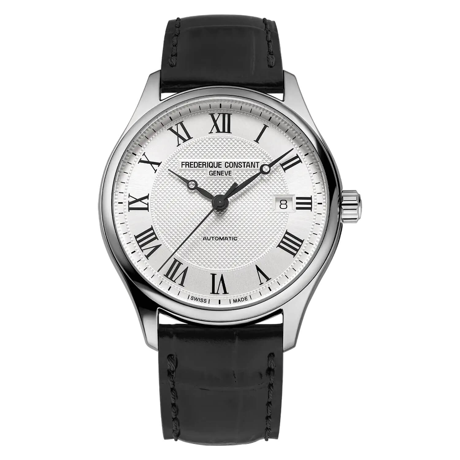 Luxury automatic silver dial men's watch top