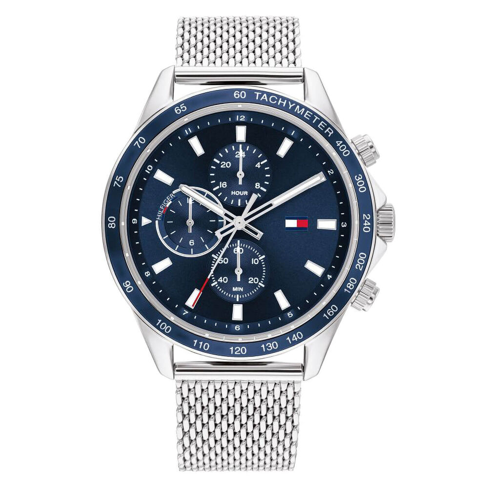 mor menneskelige ressourcer lys pære Tommy Hilfiger Miles 44mm Chronograph Blue Dial Watch