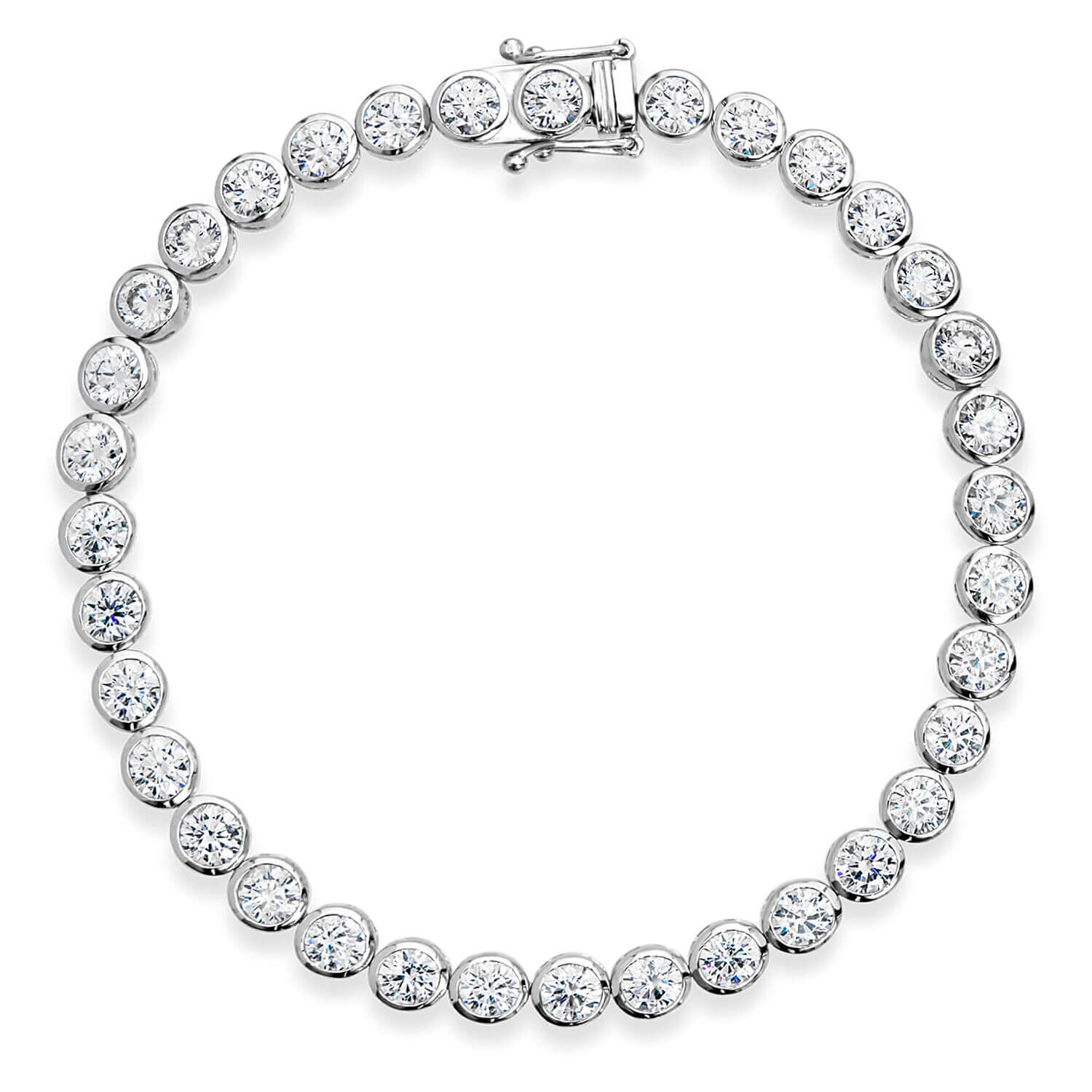 Sterling silver cubic zirconia tennis bracelet on sale