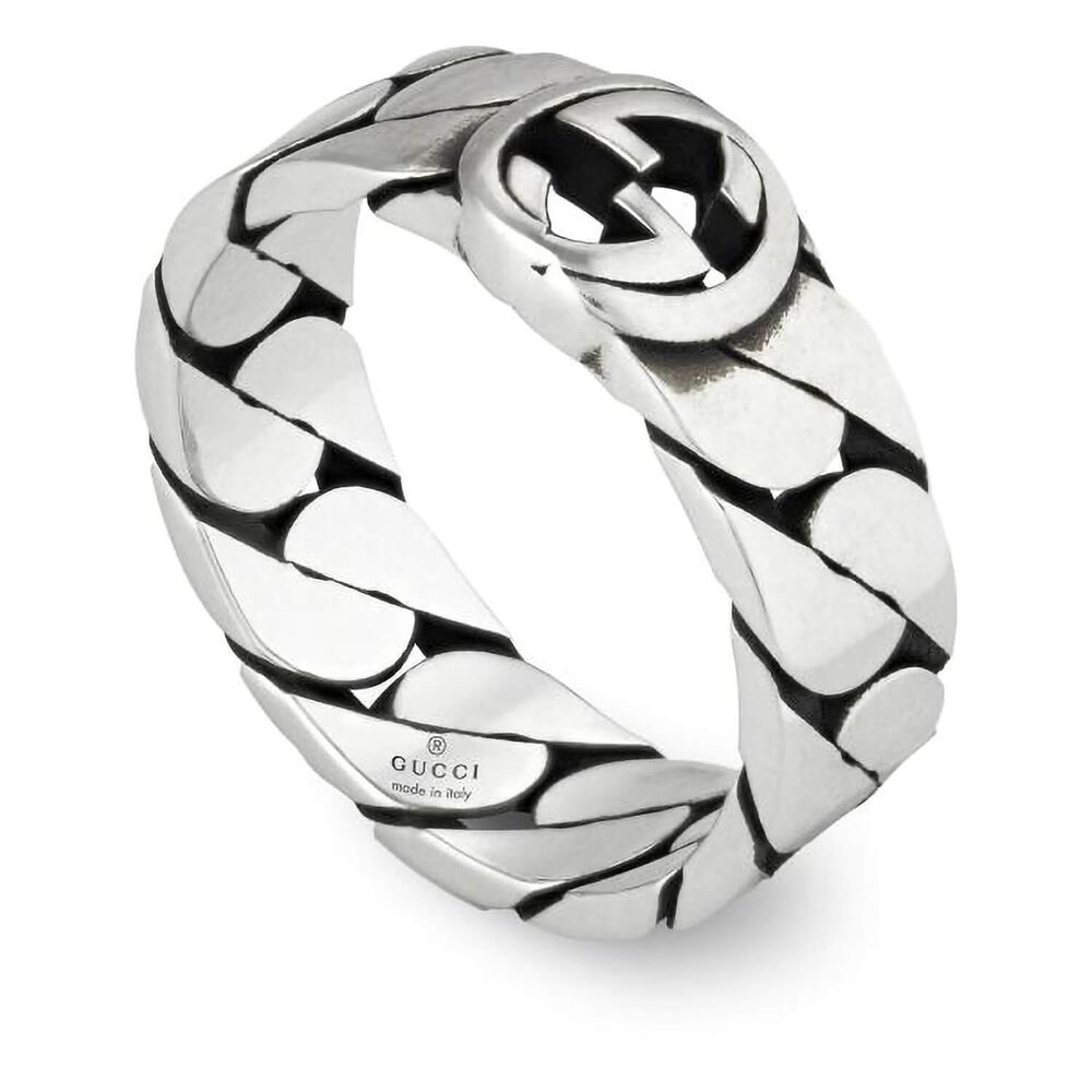 Gucci Interlocking G Sterling Silver 6mm Band Ring image number 1