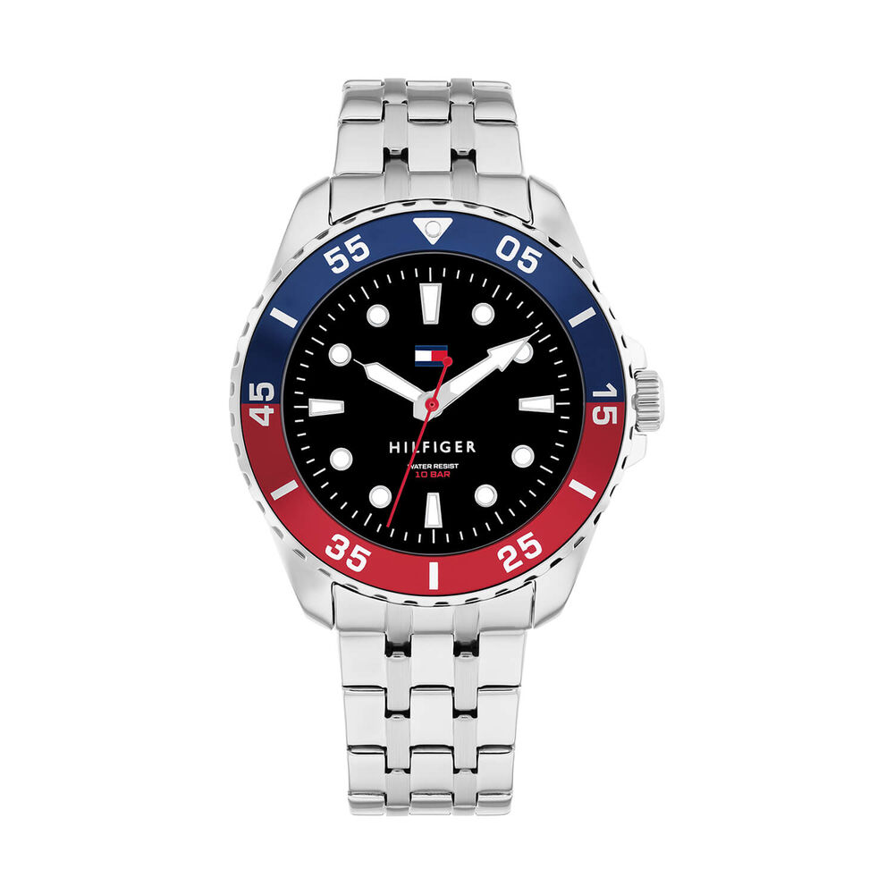 Tommy Hilfiger Boys 36mm Black Dial Steel Bracelet Watch image number 0