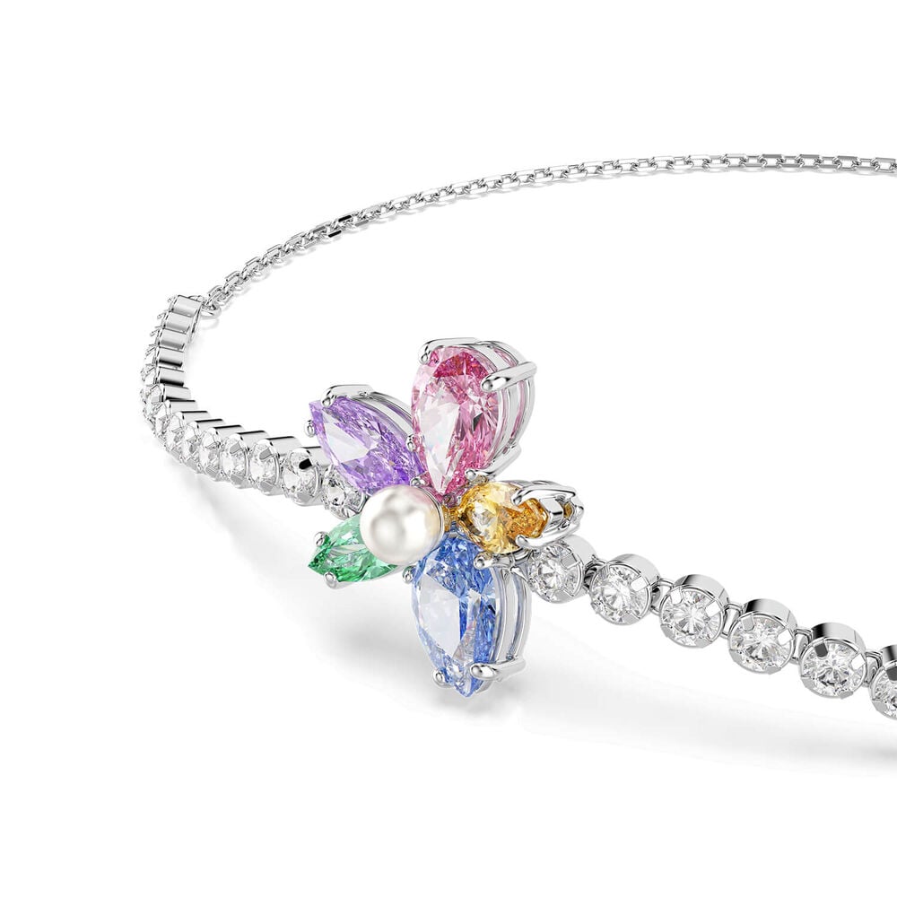 Swarovski x Ariana Grande Multicoloured Crystals & Cubic Zirconia Flower Bracelet
