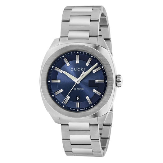 Gucci GG2570 G-Frame Men's Blue Dial Stainless Steel Watch