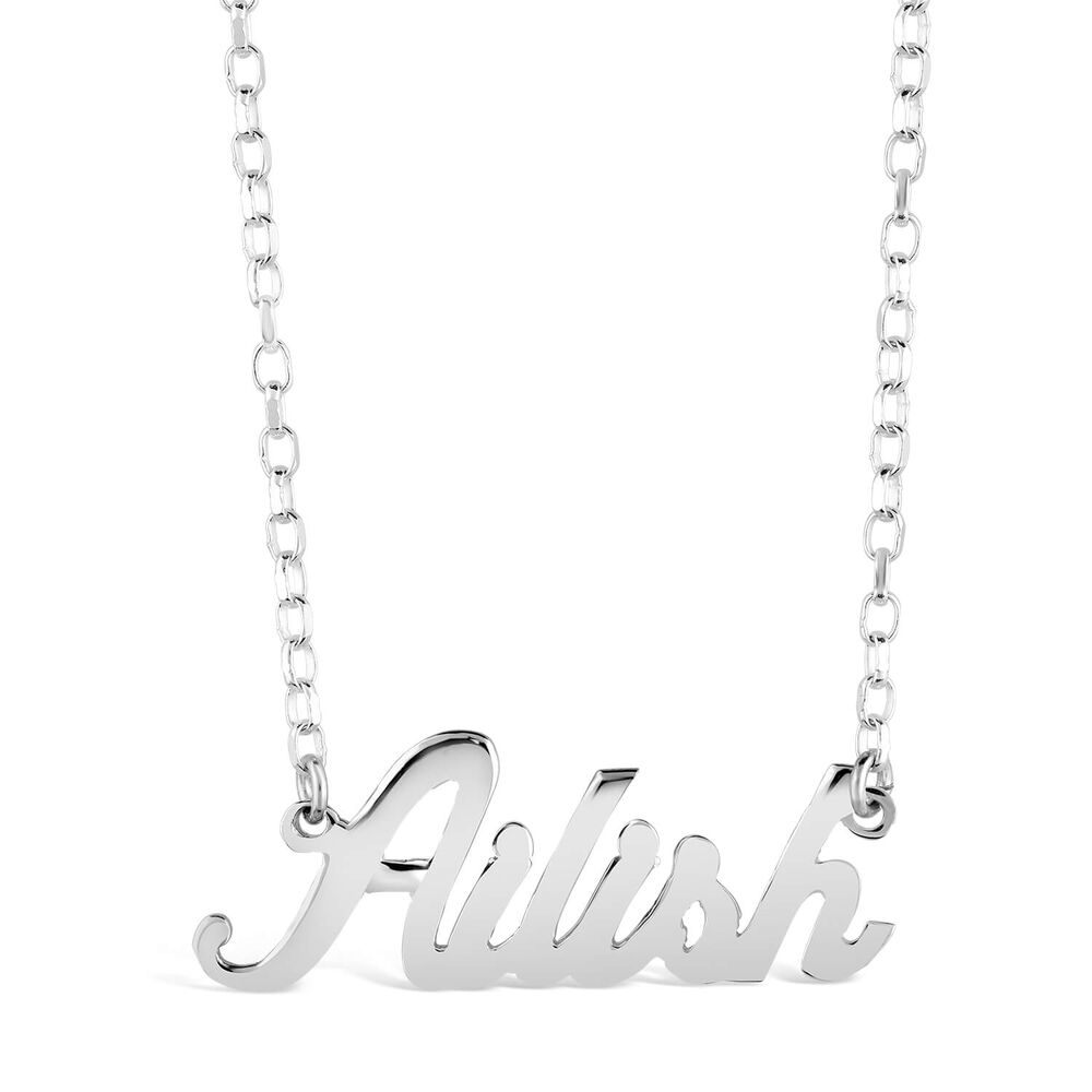 Sterling Silver Personalised Name Necklace (7-10 letters) (Special Order) (Chain Included)