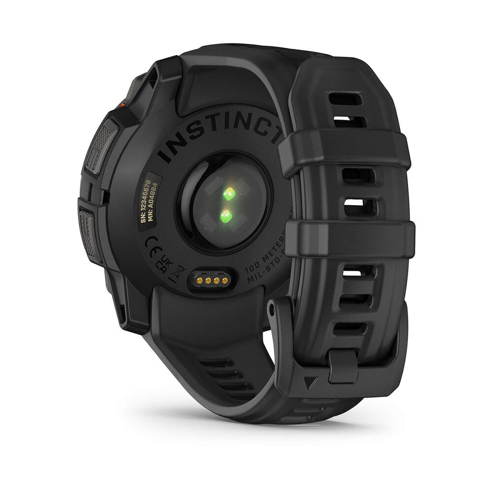 Garmin Instinct 3 Solar 45mm Black Bezel & Silicon Strap Watch image number 8