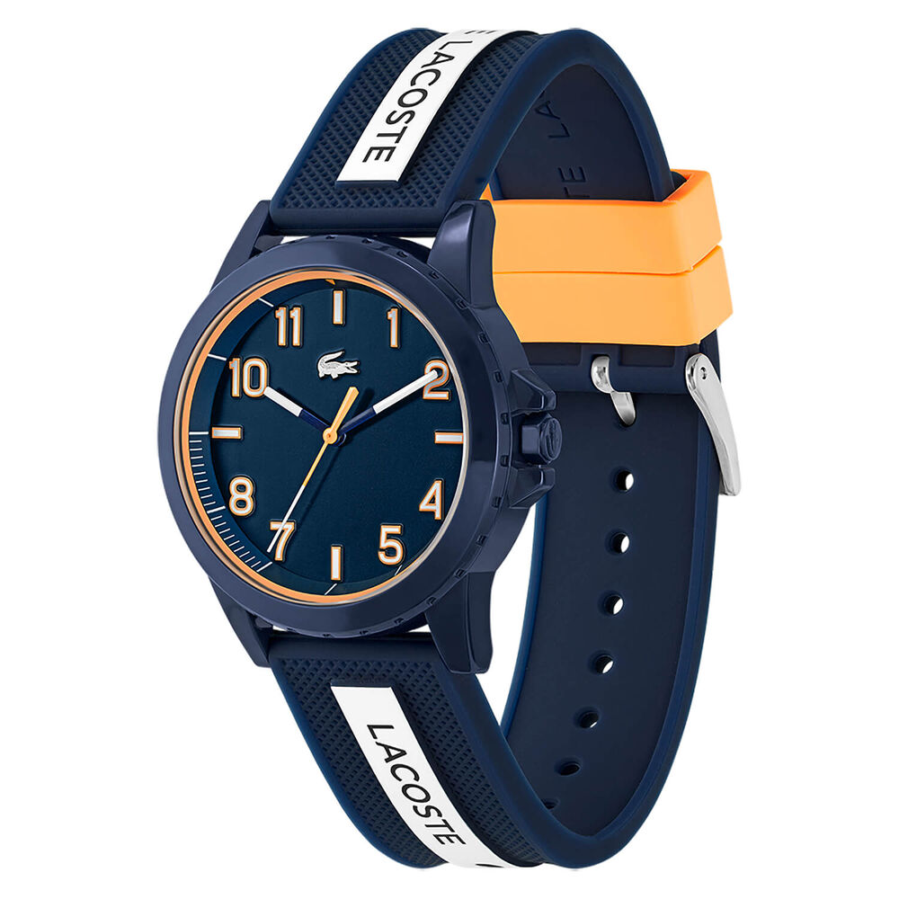 LACOSTE KIDS Rider Sport Inspired 36mm Blue Dial Blue Silicone Strap Watch image number 2