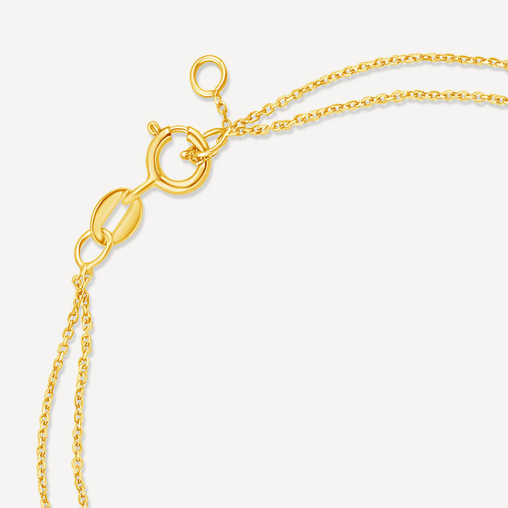 9ct Yellow Gold Pearl & Beads Two Strand Bracelet image number 4