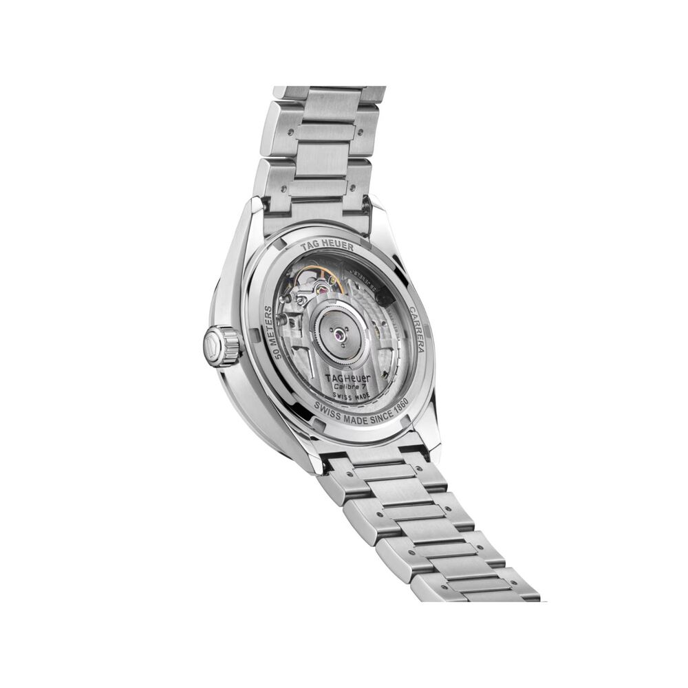 TAG Heuer Carrera Date 36mm MOP Dial Diamonds Stainless Steel Bracelet Watch image number 4