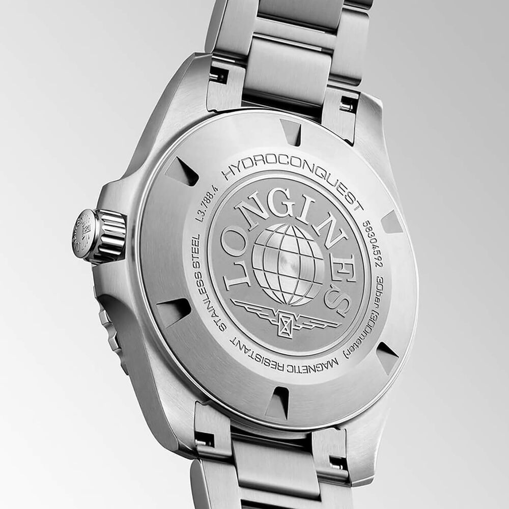 Longines HydroConquest 42mm Black Dial & Bezel Steel Bracelet Watch