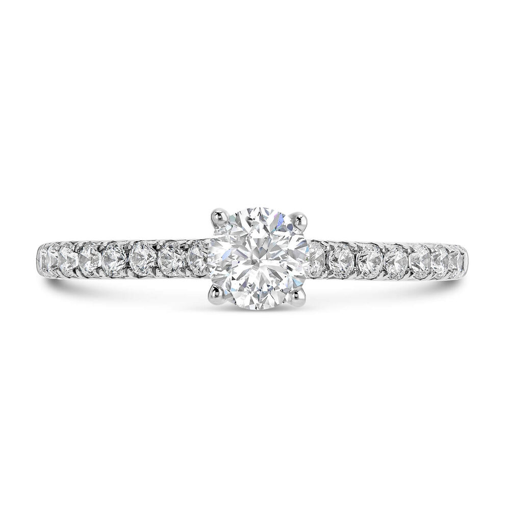 Northern Star 18ct White Gold Solitaire with Shoulders 0.50 Carat Diamond Ring