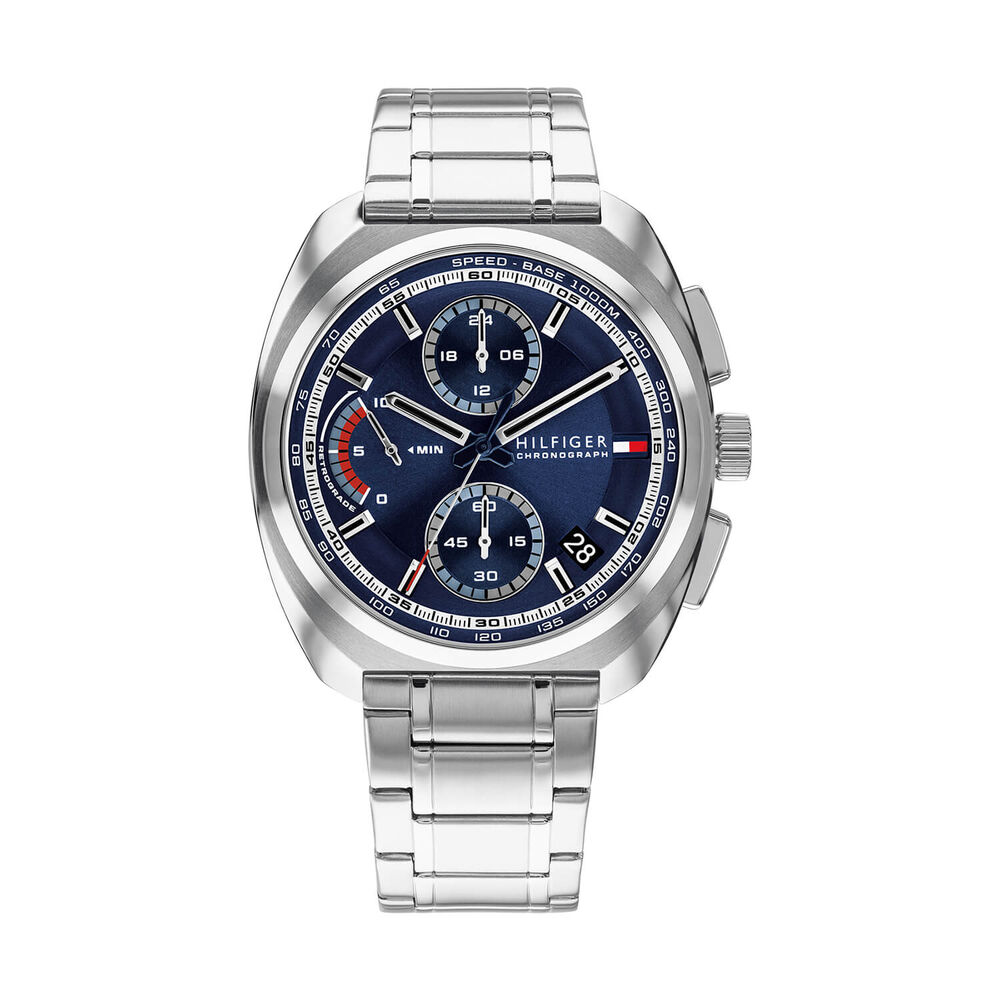 Tommy Hilfiger 41mm Navy Blue Dial Steel Bracelet Watch