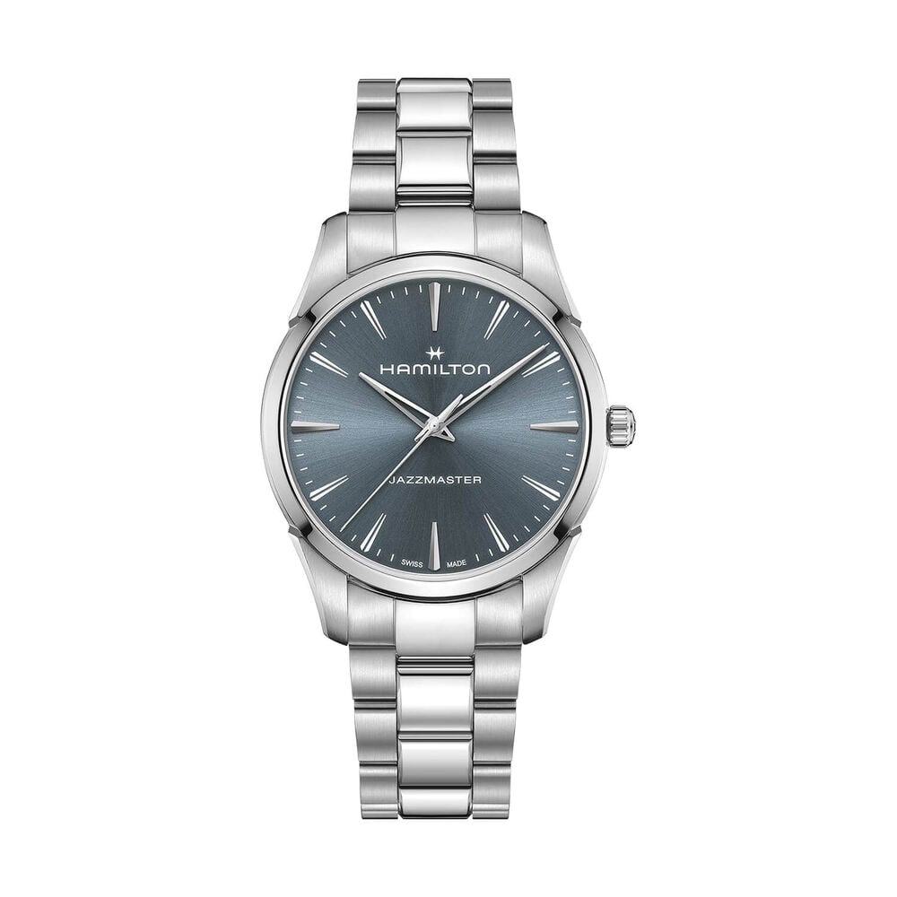 Hamilton Jazzmaster Quartz 40mm Blue Dial Steel Bracelet Watch