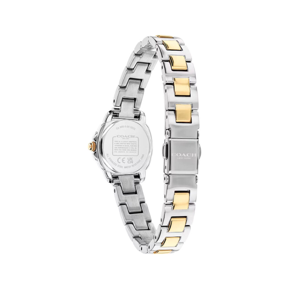 Coach Kitt 21mm White Dial Two Tone Stainless Steel Bracelet Watch