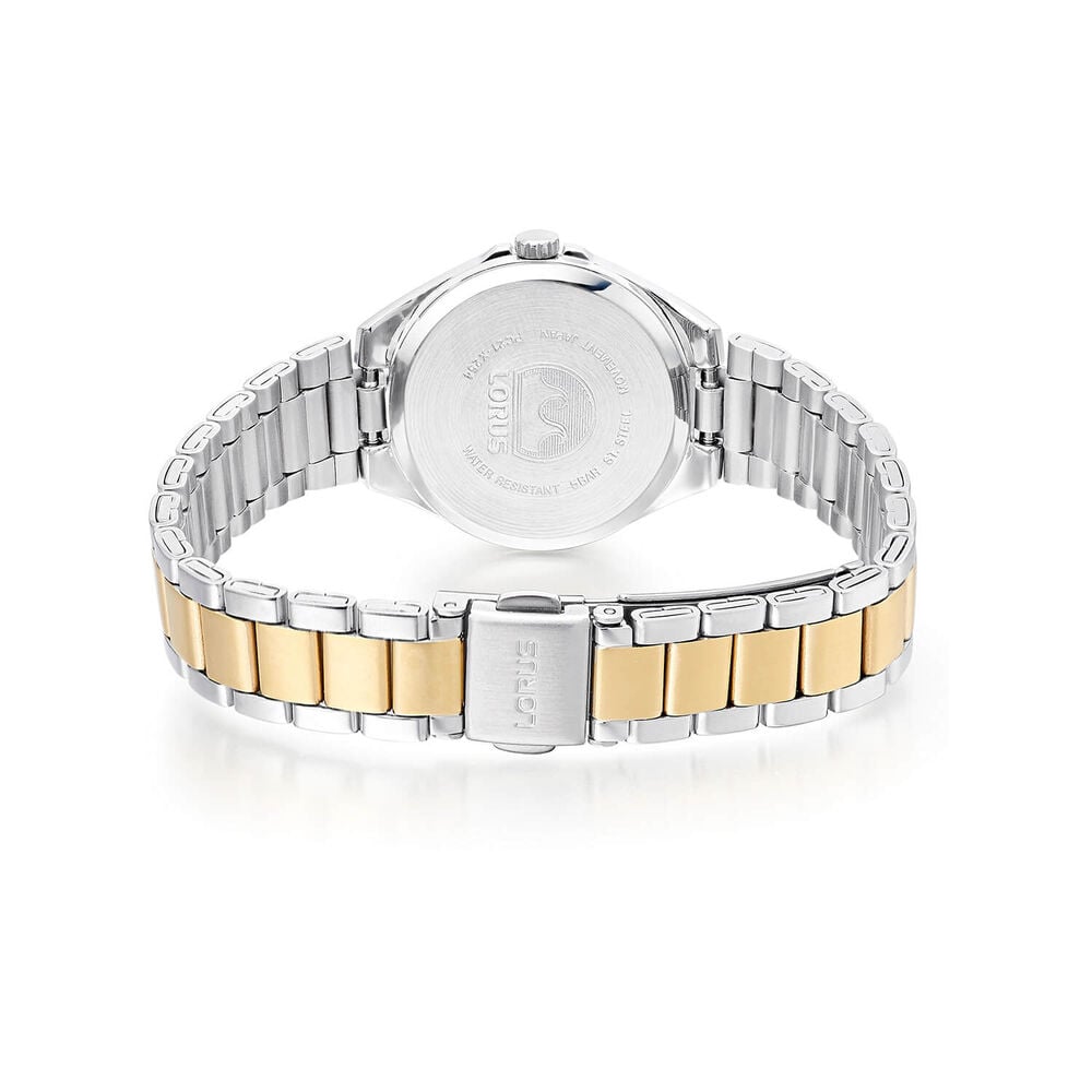 Lorus Quartz Ladies 28mm Silver Dial Two-Tone Steel Bracelet Watch image number 2