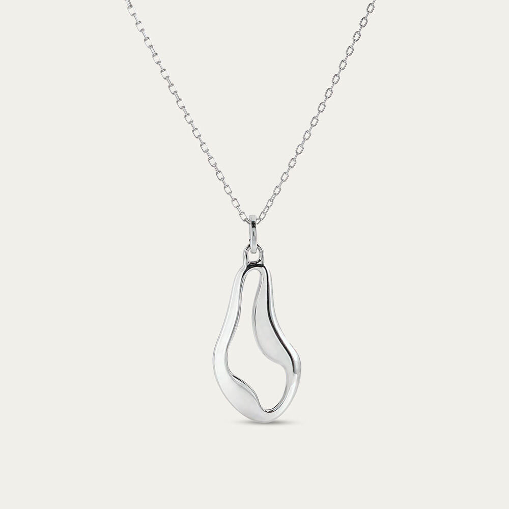 Sterling Silver Open Swirl Centre Pendant