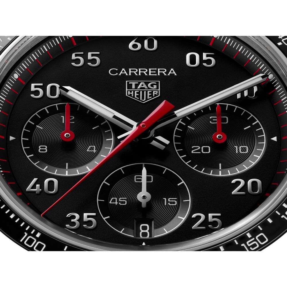 TAG Heuer Carrera Chronograph Sport 42mm Black Dial Steel Bracelet Watch