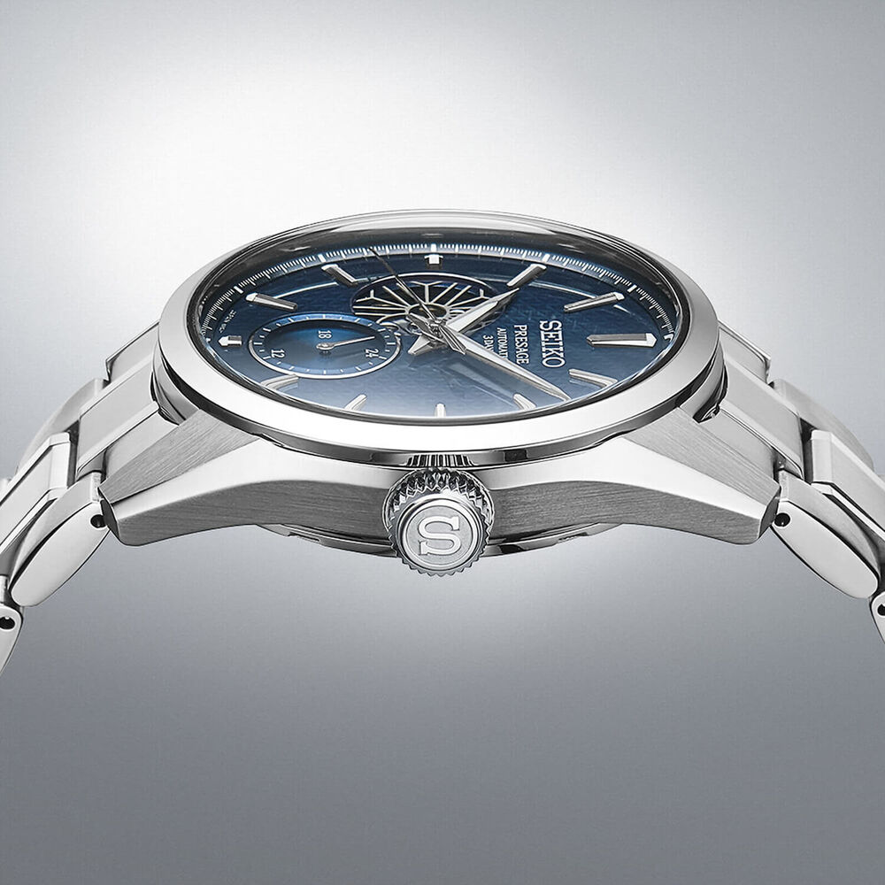 Seiko Presage Sharp Edges Series 40.2mm Blue Dial Steel Bracelet Watch