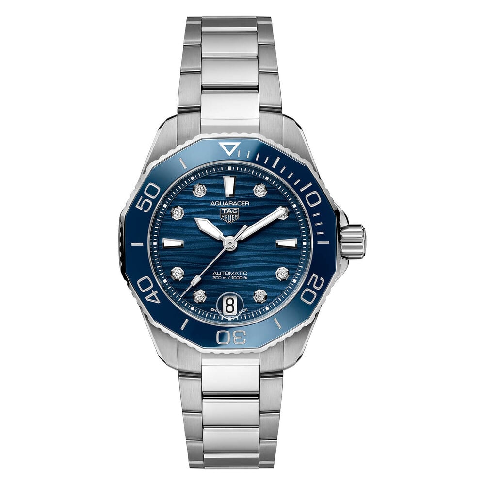TAG Heuer Aquaracer Professional 300 36mm Blue Dial & Bezel Stainless Steel Bracelet Watch image number 0