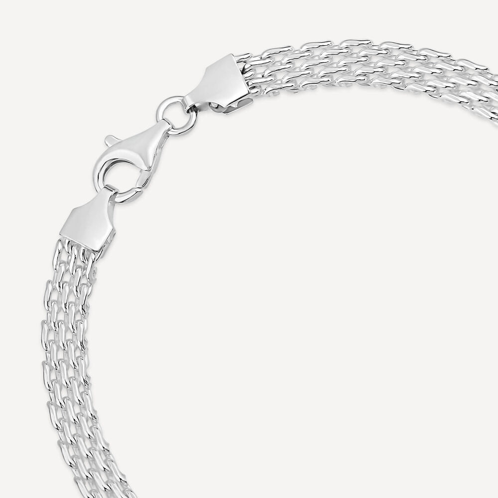 Sterling Silver Brick Mesh Style Bracelet image number 4
