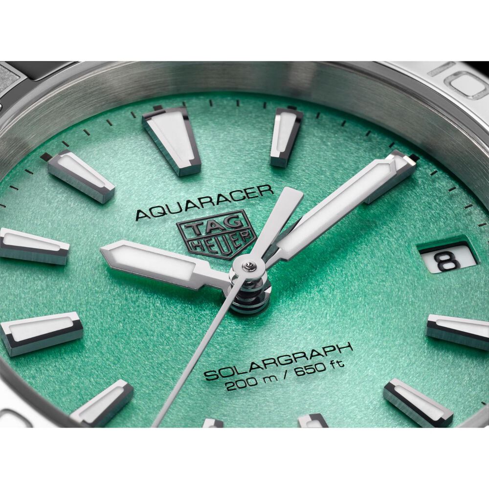 TAG Heuer Aquaracer Professional 200 Solargraph 34mm Polar Blue Dial Steel Bracelet Watch image number 2