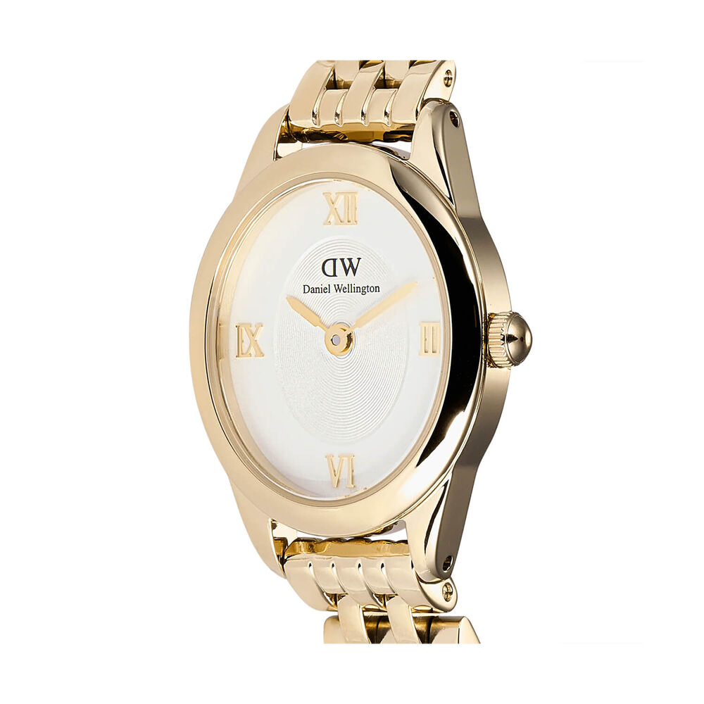 Daniel Wellington Ophelia Mini Gold 22x25.5mm White Dial Gold Plated Steel Bracelet Watch image number 1