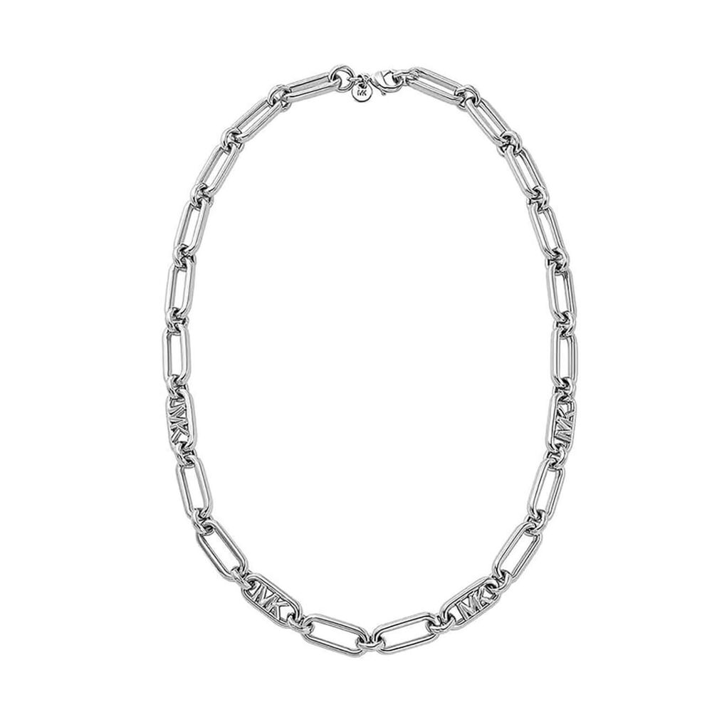 Michael Kors Statement Platinum Plated Brass Chain Link Necklet