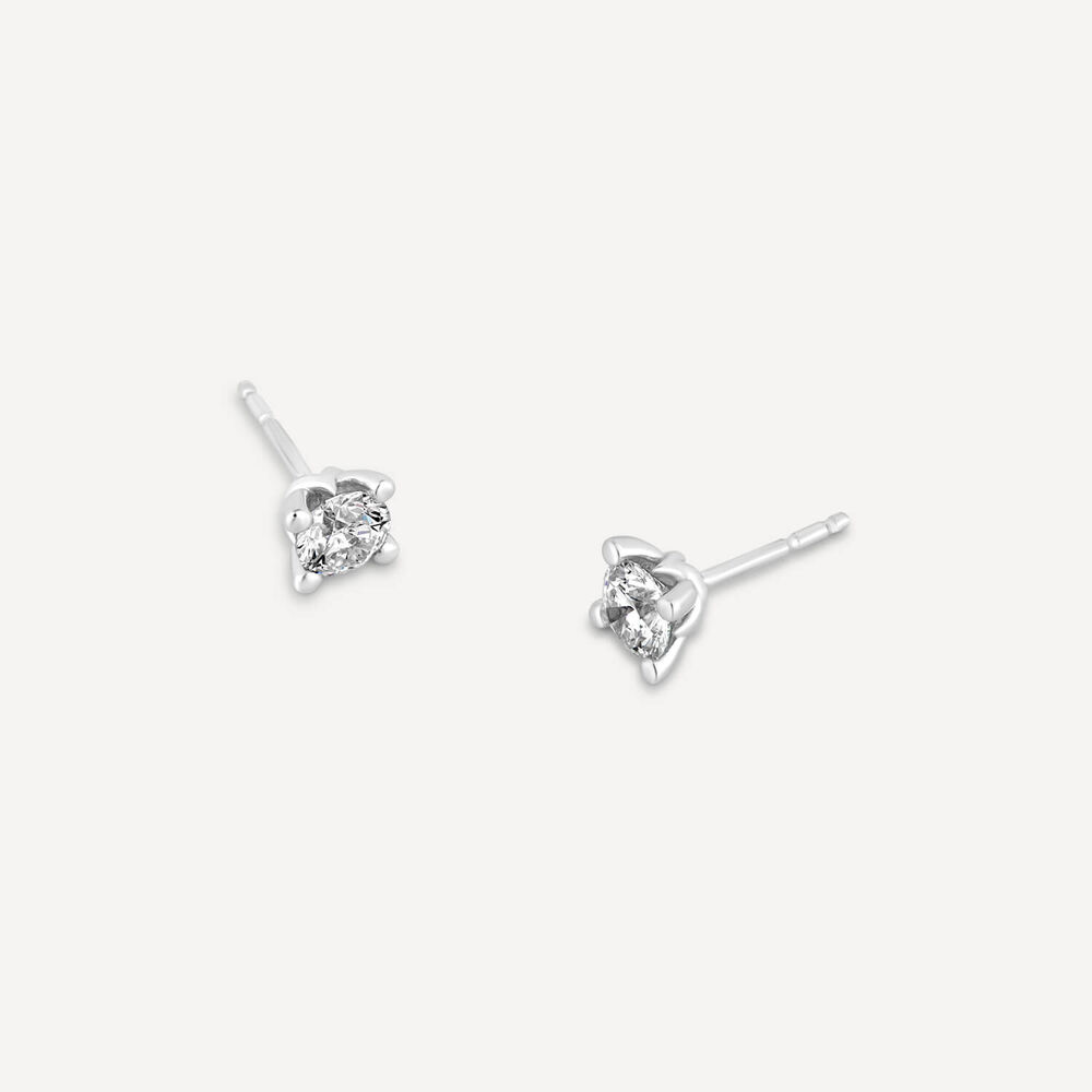 18ct White Gold 0.90ct Diamond Orchid Setting Earrings