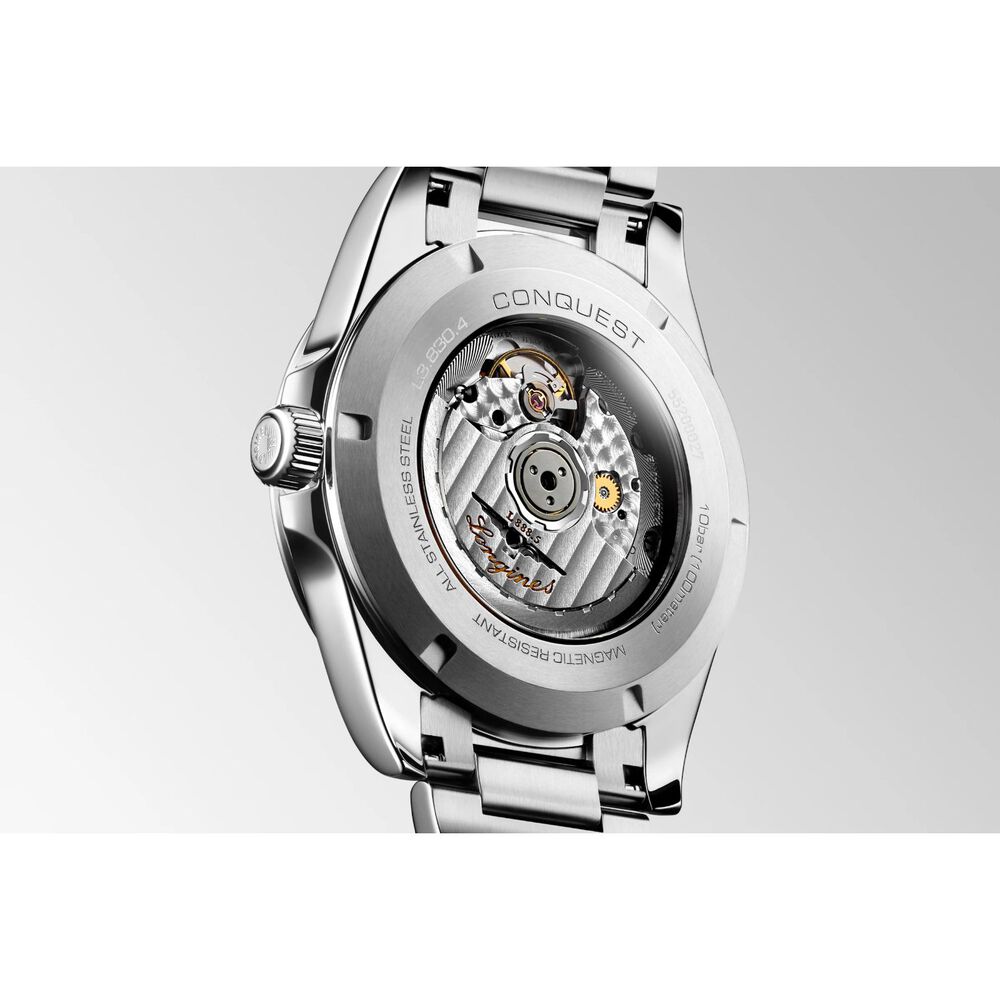 Longines Conquest 2023 41mm Sunray Silver Dial Steel Case & Bracelet Men's Watch image number 1