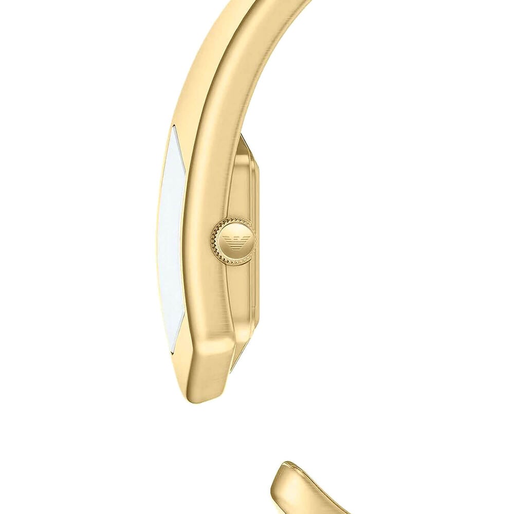 Emporio Armani 20mm Pale Gold Dial Gold Tone Stainless Steel Bangle Bracelet Watch