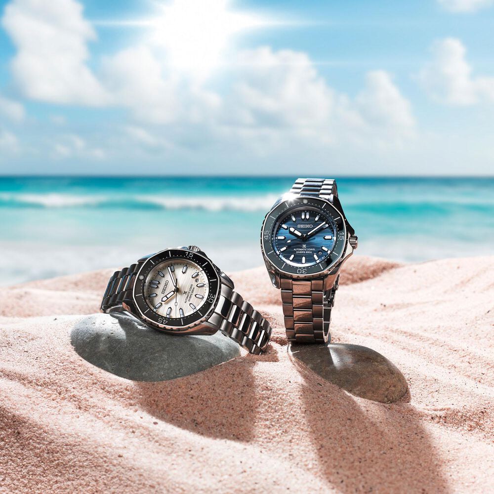 Seiko Prospex 300m Diver’s 41.3mm Coastline-Cobalt Dial Stainless Steel Bracelet Watch image number 5