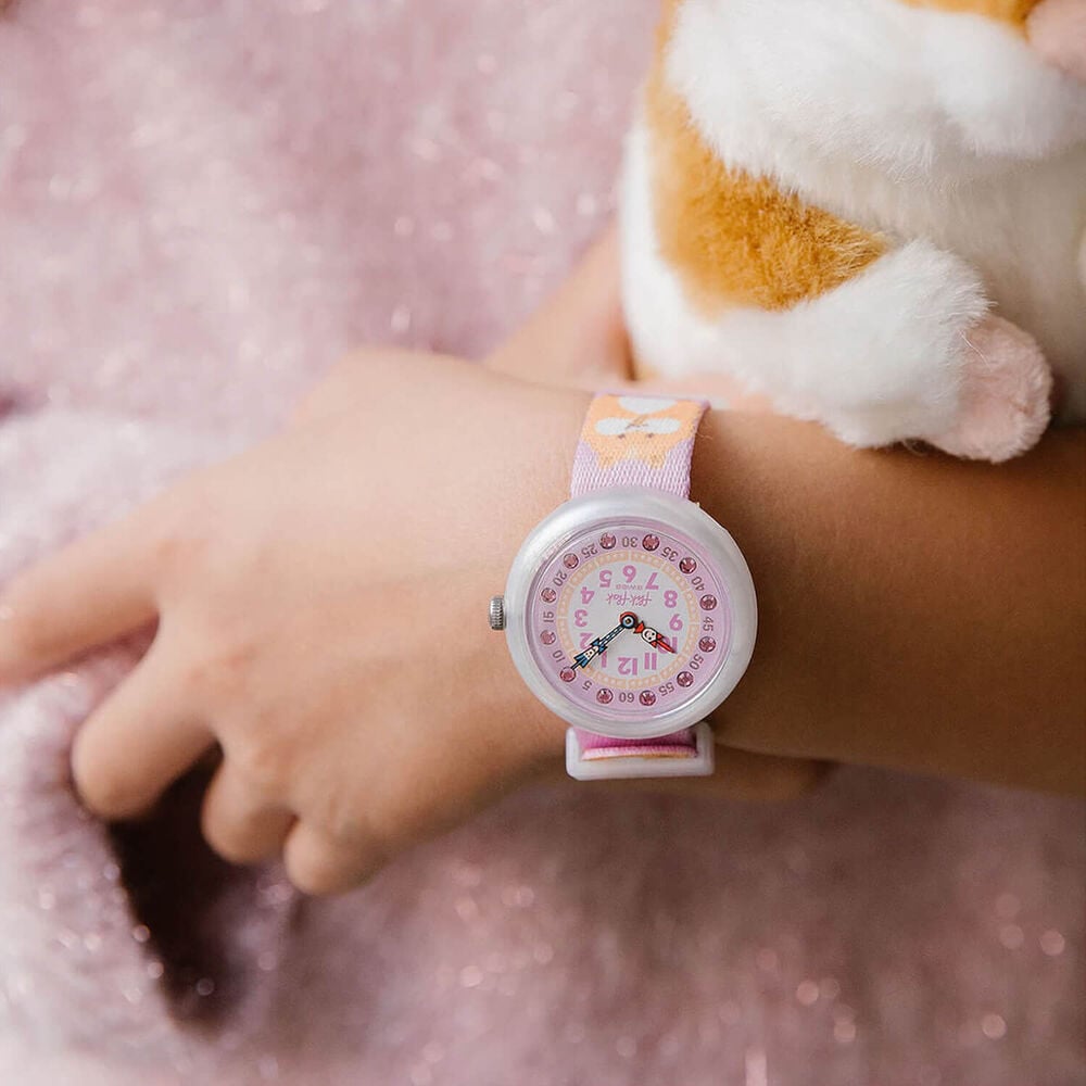 FLIK FLAK Cuddly Hamster 31.85mm Pink Dial Quartz Kids Watch image number 3